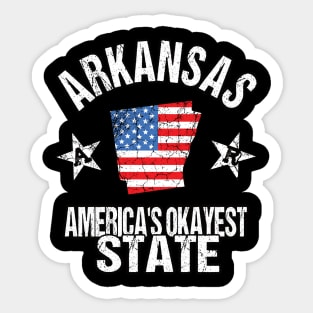 Arkansas America's Okayest State Sticker